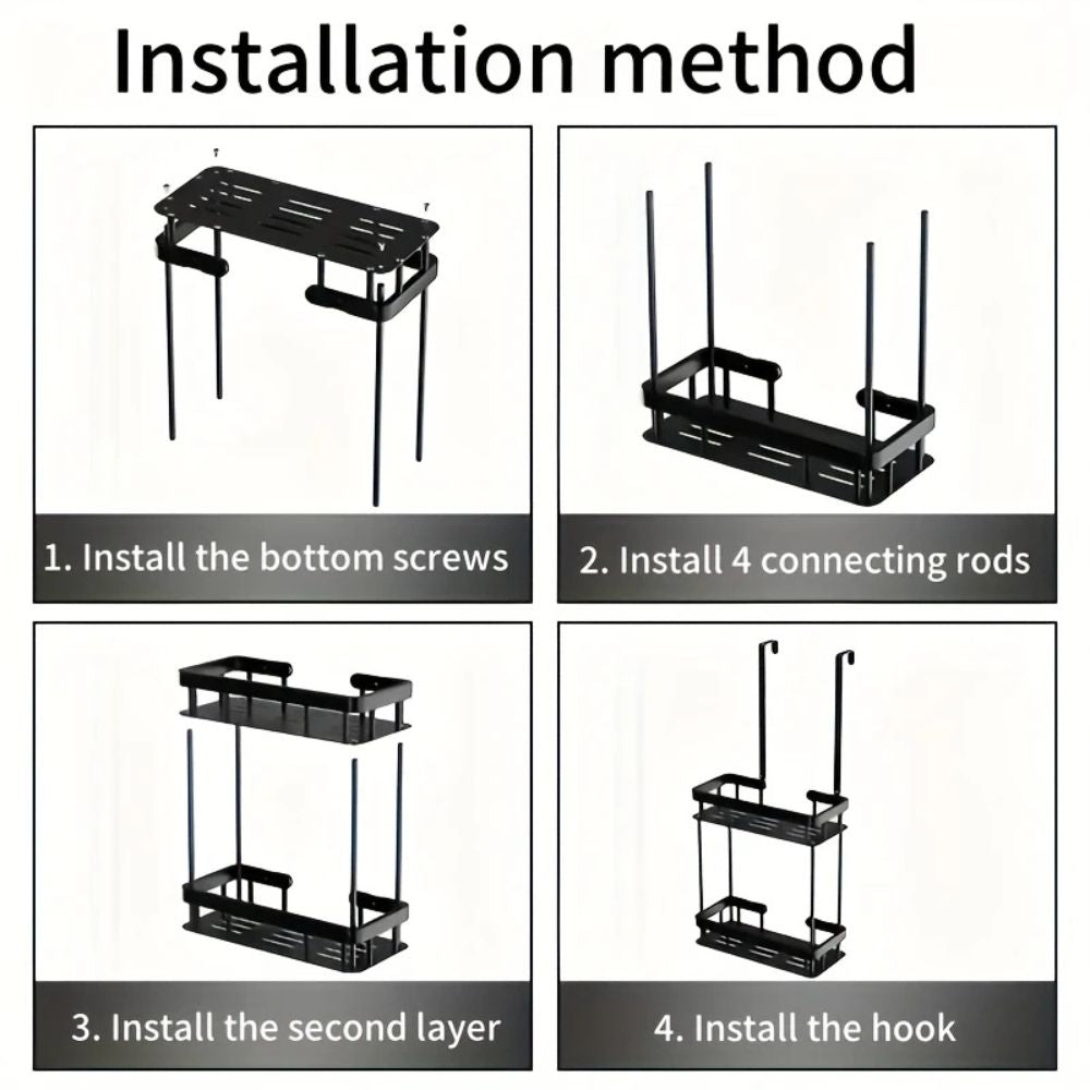Stainless Steel Bathroom Hanging Caddy Rack