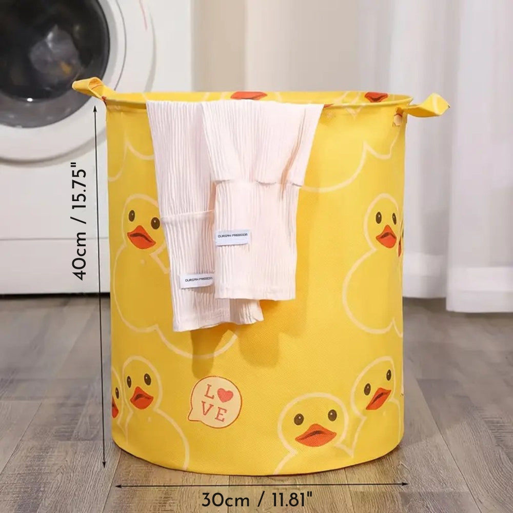 Happy Duck Waterproof Laundry Basket