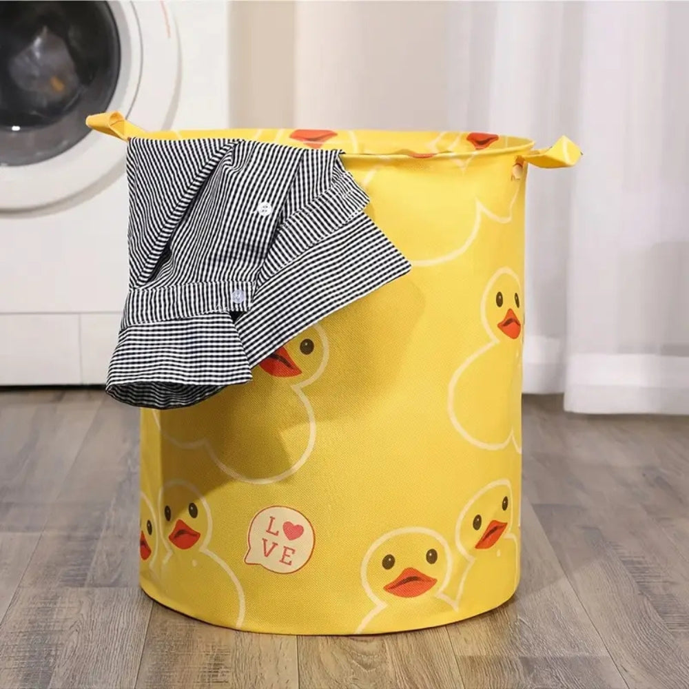 Happy Duck Waterproof Laundry Basket