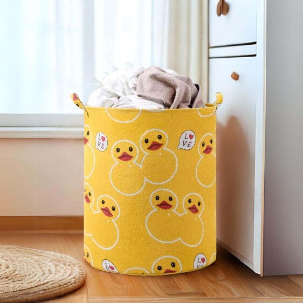 Happy Duck Waterproof Laundry Basket