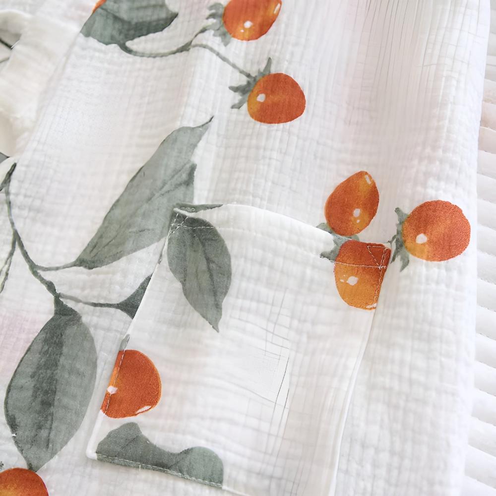 Garden Tomato Kimono Robe