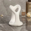 Modern ceramic toothbrush and toothpaste holder, bathroom countertop organizer for oral care storage