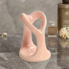 Modern ceramic toothbrush and toothpaste holder, bathroom countertop organizer for oral care storage