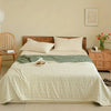 Heart Stitched Double-Spliced Cotton Gauze Blanket