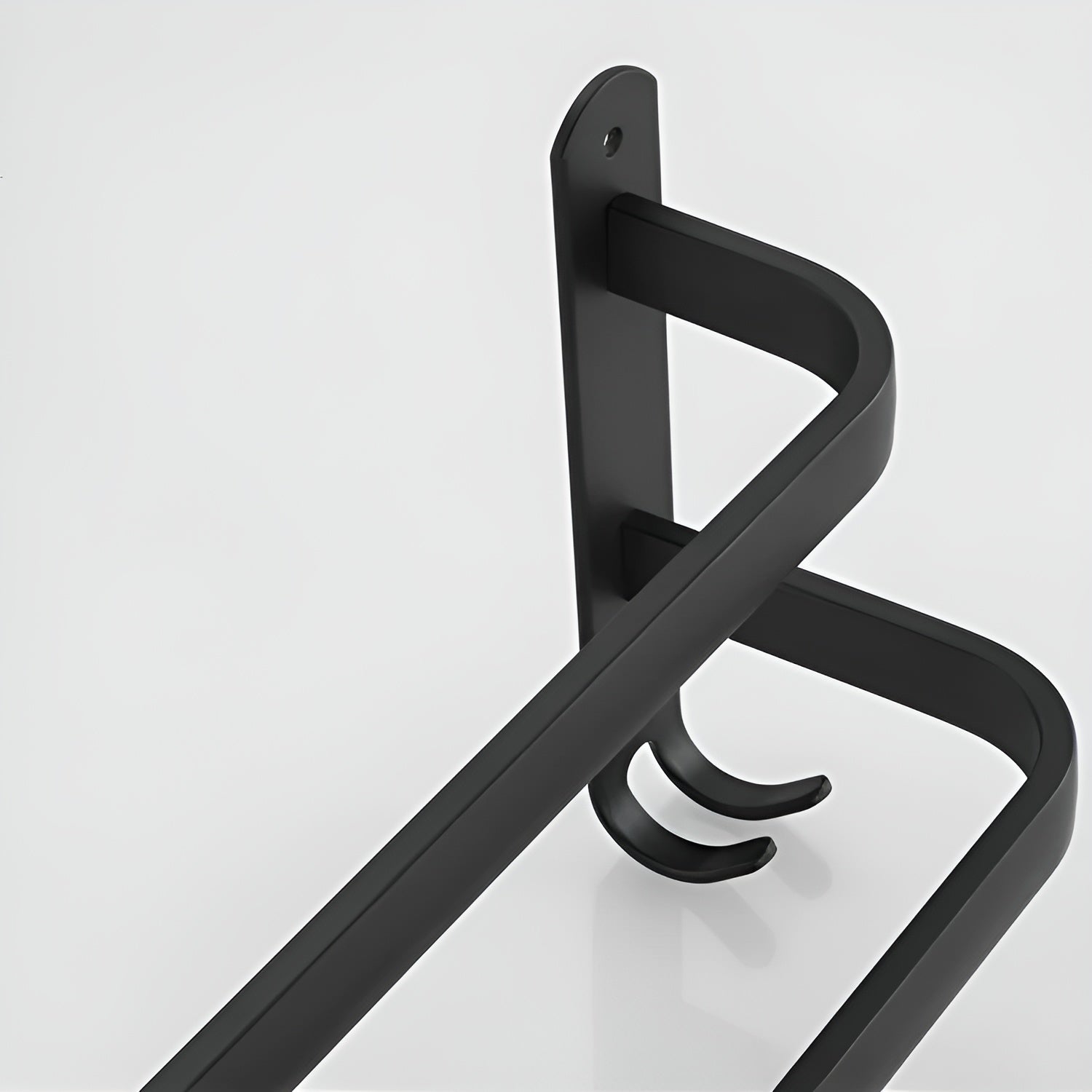 Wall-mounted black metal towel rack with multi-bar design, space-saving bathroom organizer for towels and linens