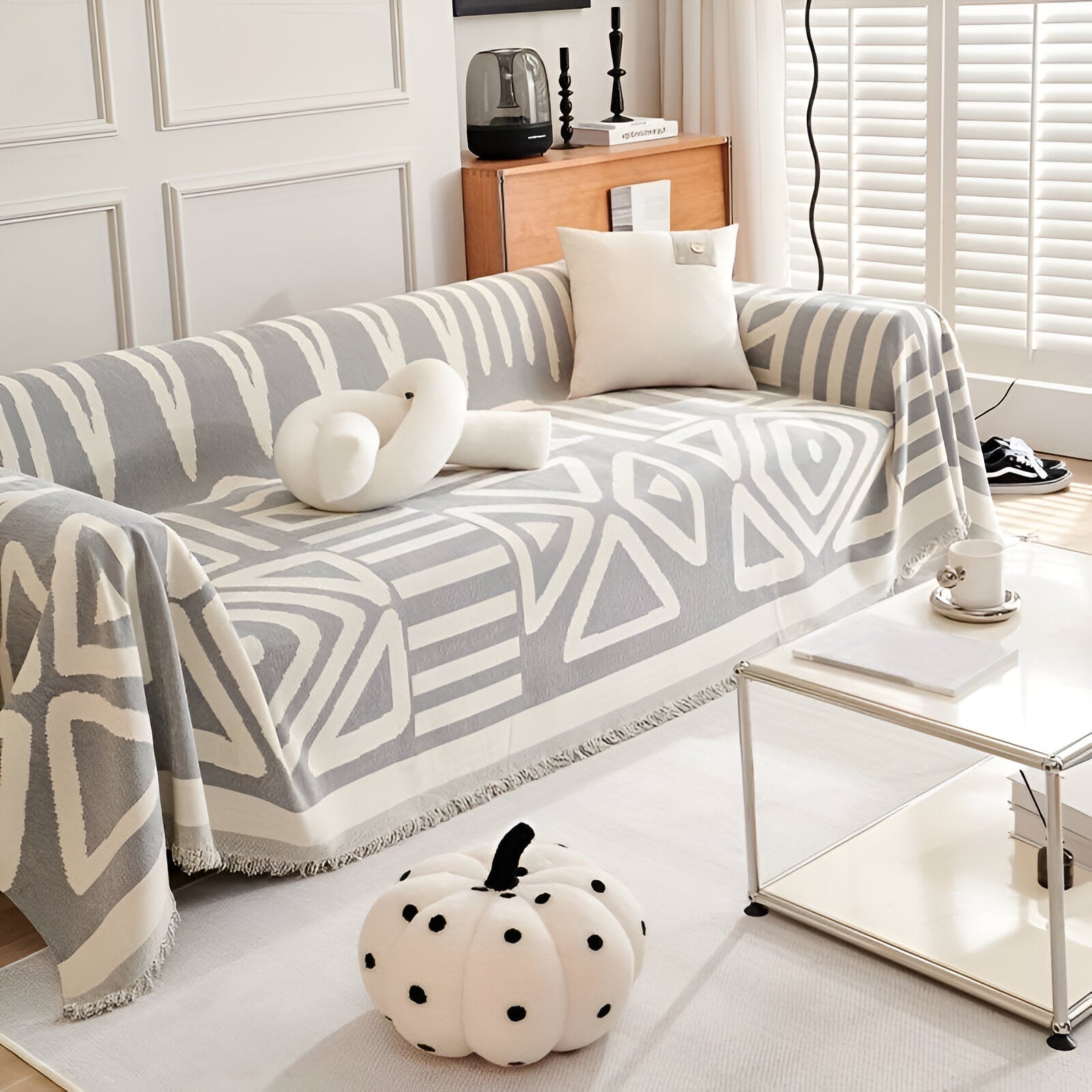 Premium Fluffy Chenille Sofa Blanket