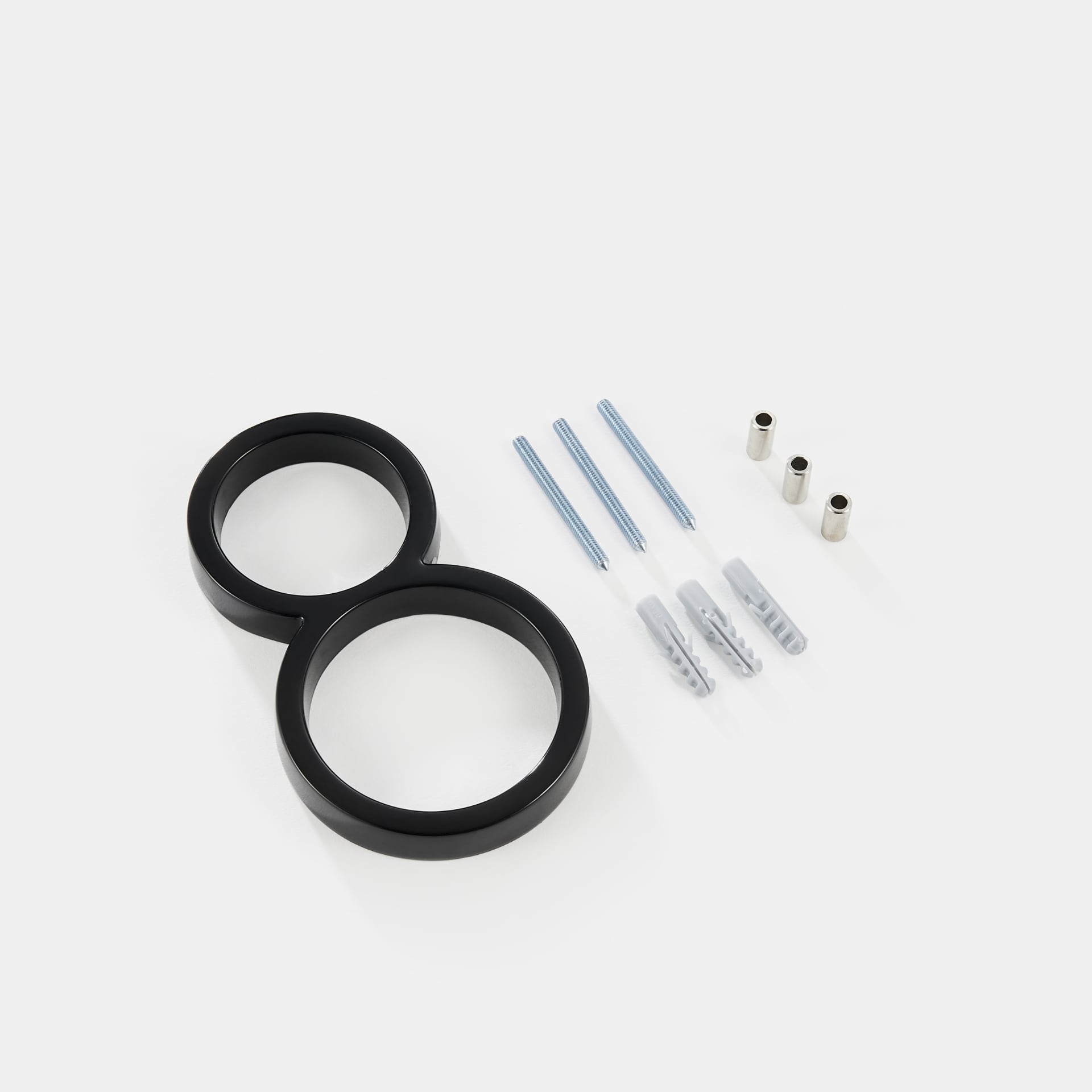 House numbers – Modern black zinc alloy – Floating style – Weather-resistant address signs for enhanced visibility