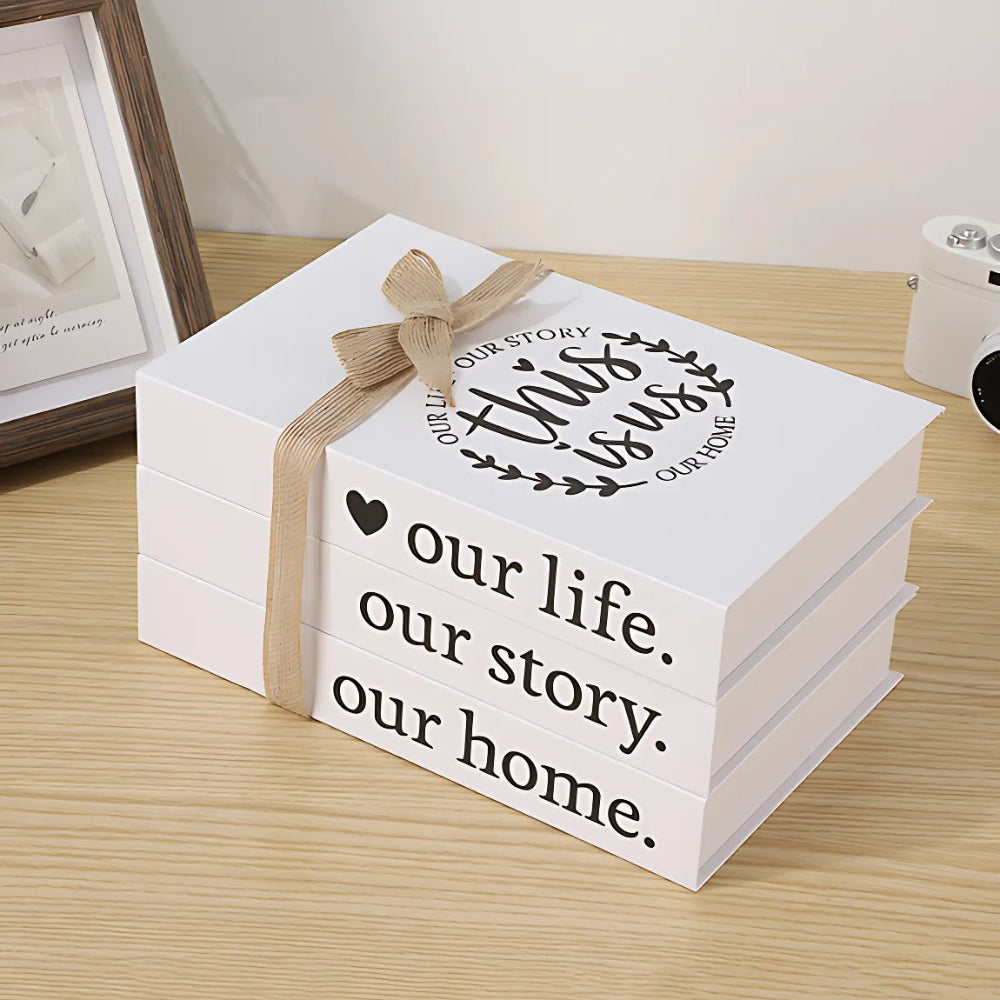 Inspiré Rustic Book Stack Home Shelf Decor