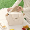 Insulated Lunch Bag - Durable Corduroy Lunch Box, 10.2 x 9.8 x 7.3 Inches, Perfect for School and Picnics