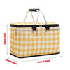 Insulated Picnic Basket Cooler - Foldable Handheld Design, Spacious 15.7x9.1x7.9 Inches for Outdoor Use