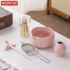 Japanese Matcha Set - Ceramic Bowl, Bamboo Whisk, and Tea Scoop for Authentic Matcha Experience