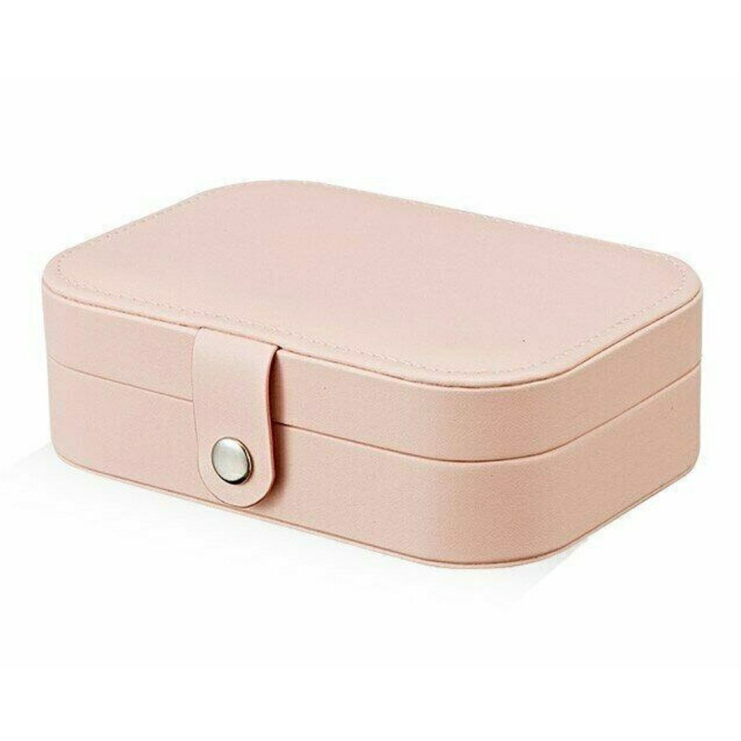 Jewelry Box for Women – Luxurious PU-Leather – Portable Travel Jewelry Organizer – Double-Layered Design