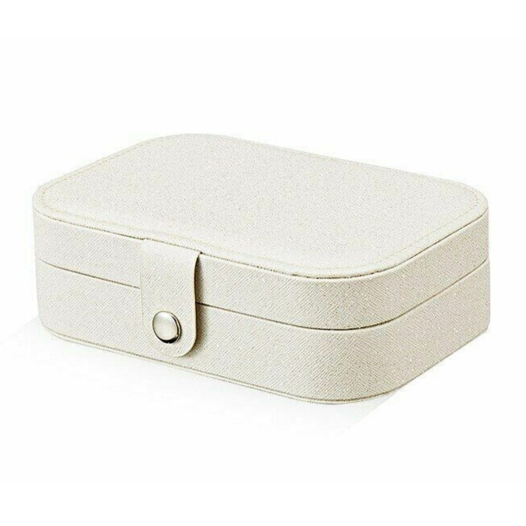 Jewelry Box for Women – Luxurious PU-Leather – Portable Travel Jewelry Organizer – Double-Layered Design