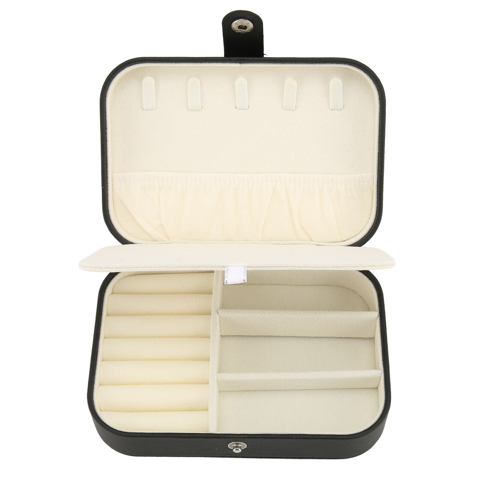 Jewelry Box for Women – Luxurious PU-Leather – Portable Travel Jewelry Organizer – Double-Layered Design