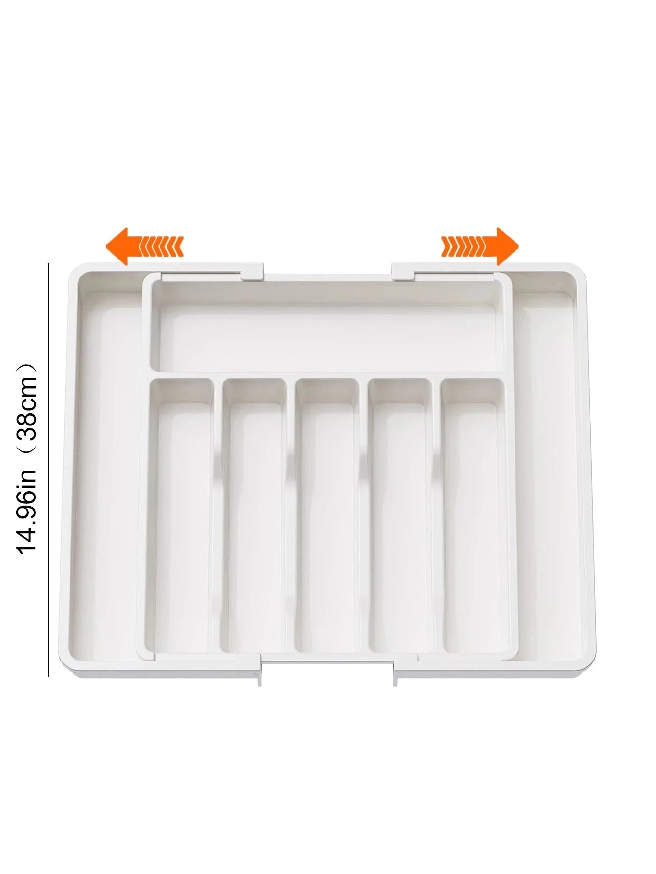 Kitchen drawer organizer – Expandable plastic – Adjustable dividers – Ideal for utensils and home organization