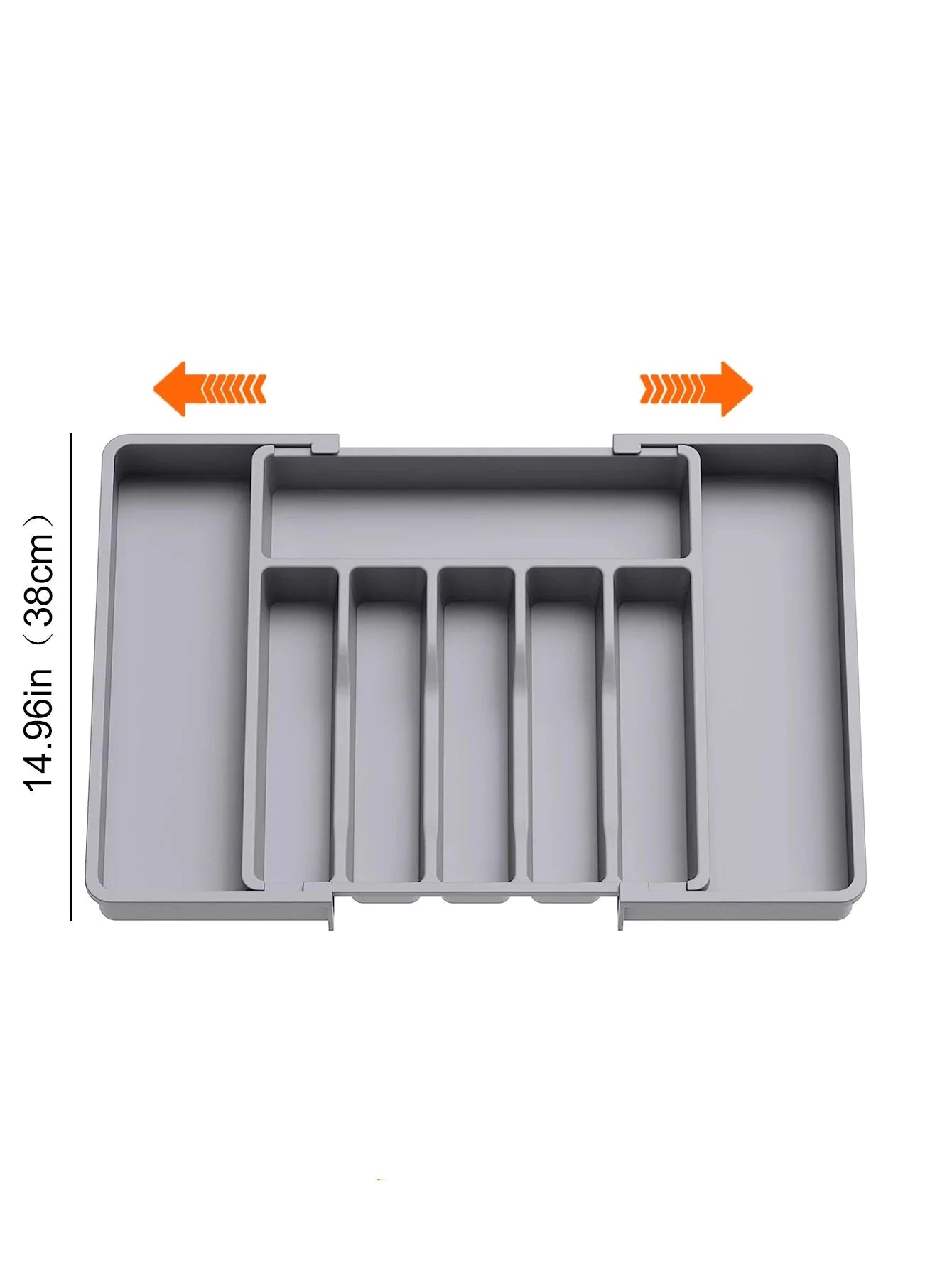Kitchen drawer organizer – Expandable plastic – Adjustable dividers – Ideal for utensils and home organization