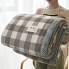 Knit blanket throw – Soft chenille – Machine washable – Cozy home accessory for couch or bed