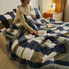 Knit blanket throw – Soft chenille – Machine washable – Cozy home accessory for couch or bed