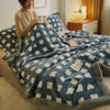 Knit blanket throw – Soft chenille – Machine washable – Cozy home accessory for couch or bed