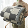 Knit blanket throw – Soft chenille – Machine washable – Cozy home accessory for couch or bed