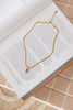 18K Gold Plated Engravings Of Mine Necklace Clear