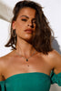 18K Gold Plated Engravings Of Mine Necklace Green