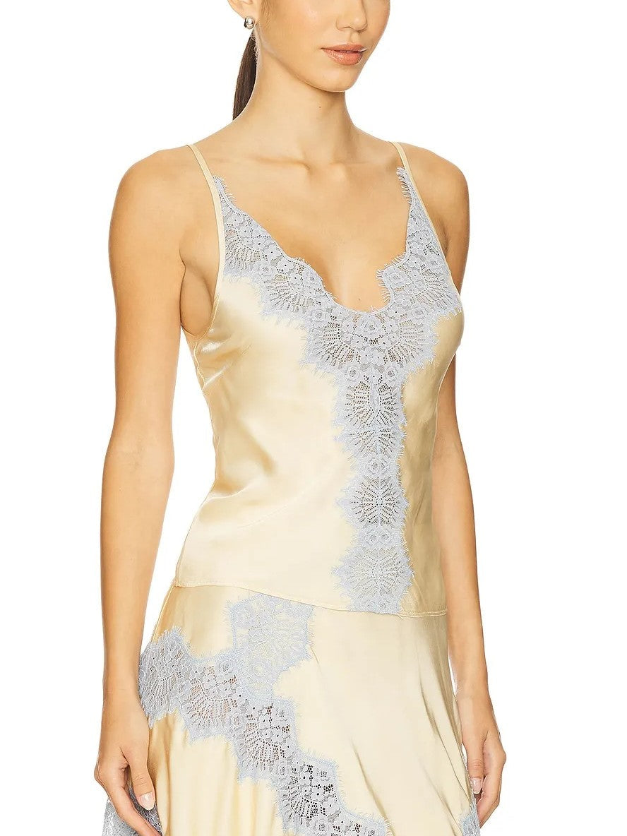 Satin Camisole Midi Skirt Set