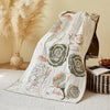 Large Cotton Muslin Bath Towel - Soft, Absorbent, Floral Design, 31.5x63 Inches - Best Bath Towels for Home and Beach