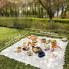 Large Waterproof Picnic Blanket - Moisture-Proof Outdoor Mat for Picnics, Camping, and Beach - French White, 59 x 79 Inches