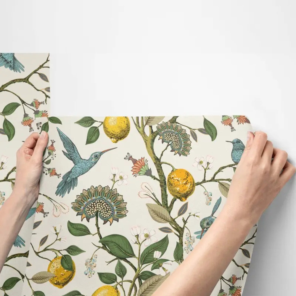 Lemon Bluebird PVC Adhesive Wallpaper