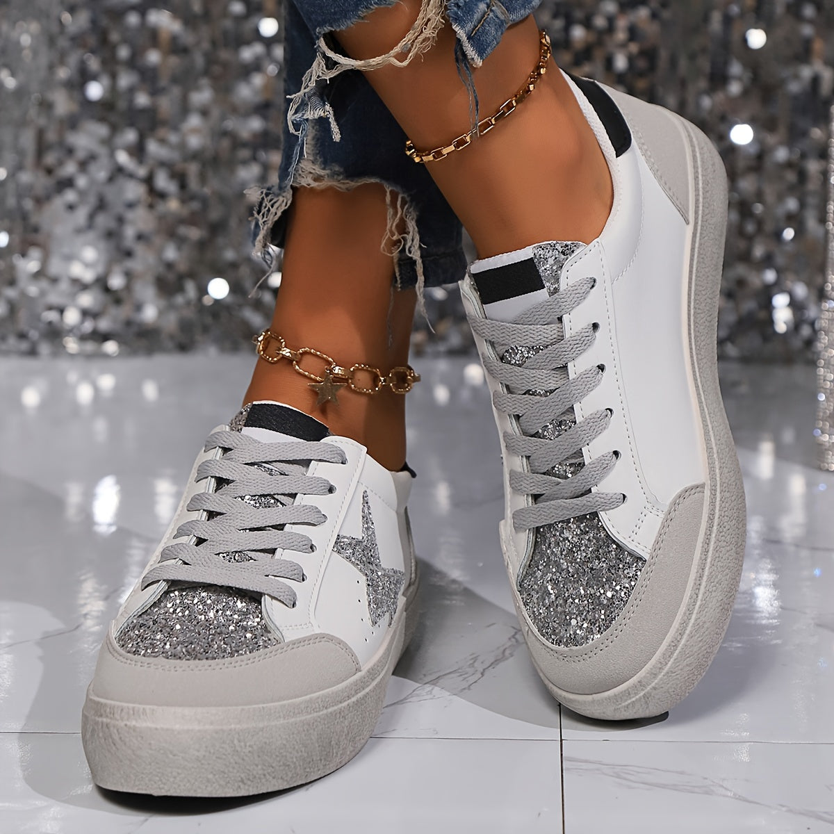 LeoStride™ | Fashionable women's sneakers with a trendy leopard pattern