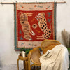 Leopard Woven Microfiber Throw Blanket, Soft Tassel Design, 51 x 63, Versatile Sofa Throw, Machine Washable