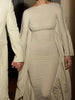 Lilgiuy Tight Sleeved Maxi Dress
