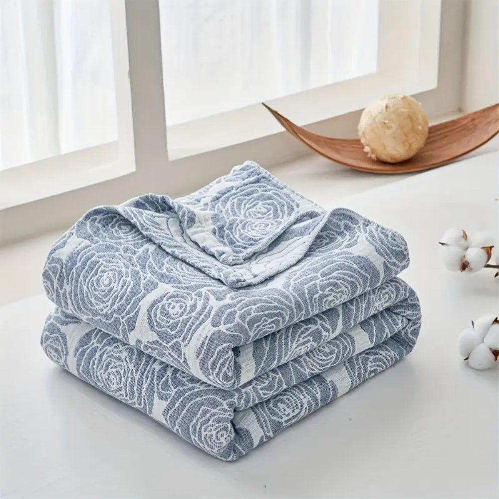 Lure Whisper Rose Cotton Blanket