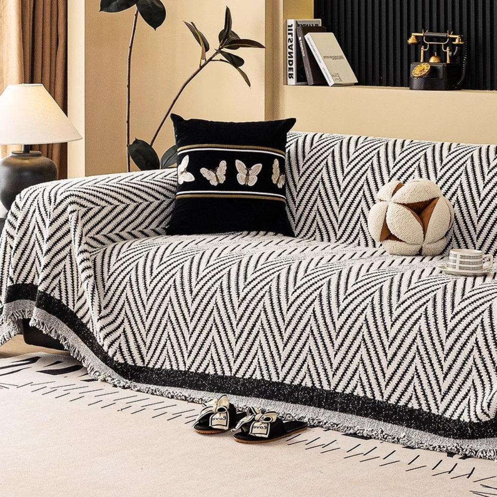 Marella Soft Chevron Sofa Cover