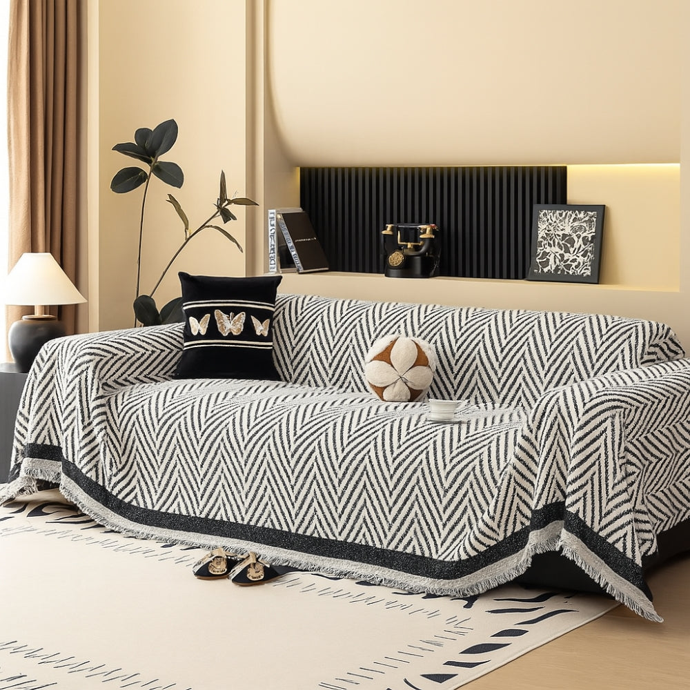 Marella Soft Chevron Sofa Cover