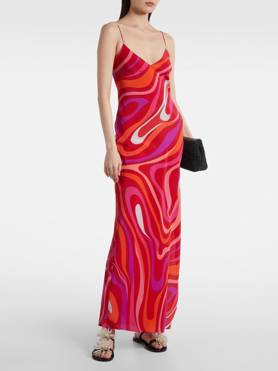 Swirl Print Maxi Dress