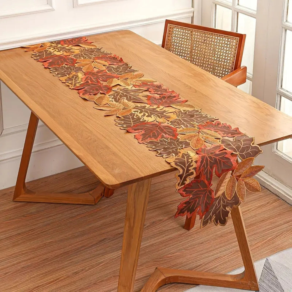 Autumn Leaves Table Runner for Dining Decor