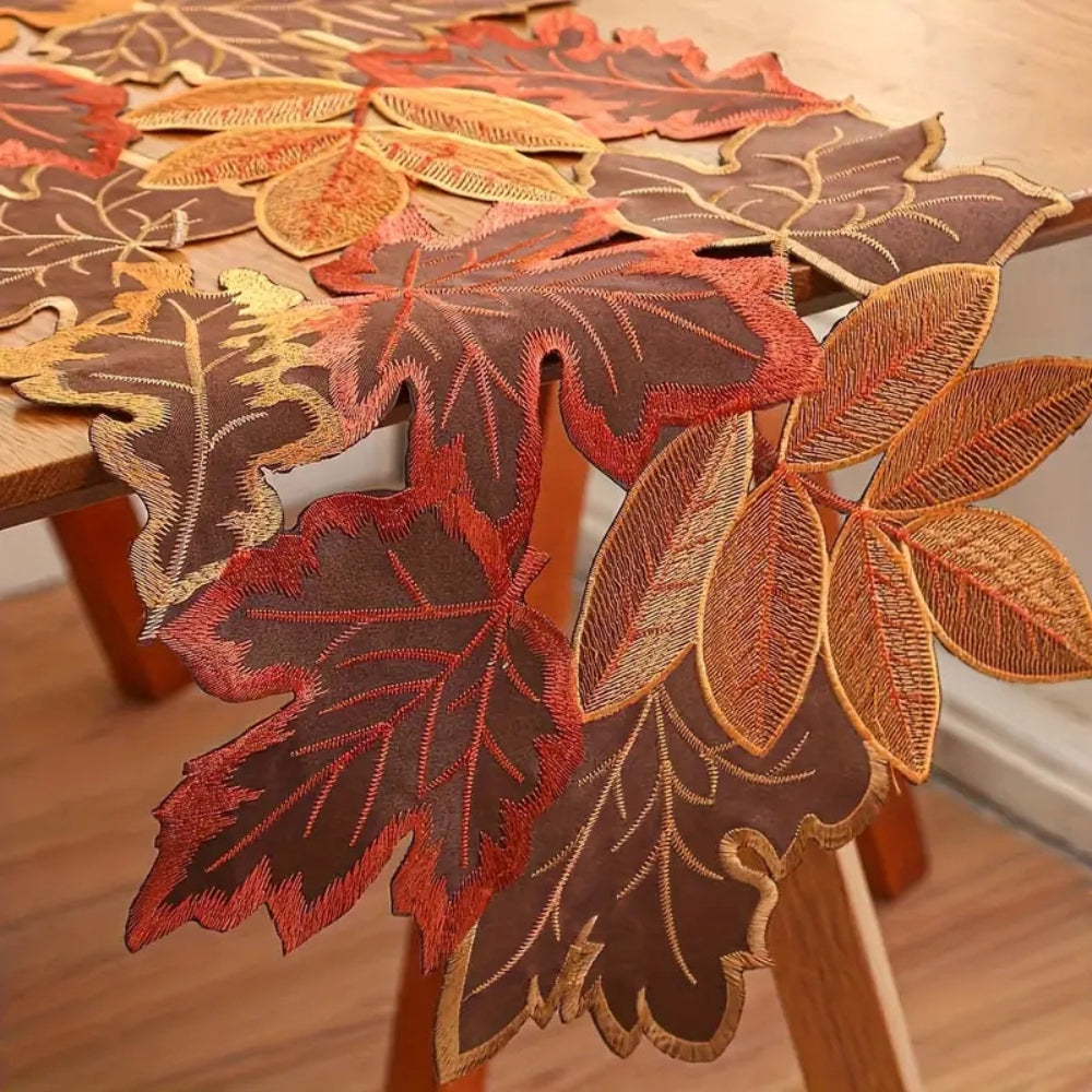 Autumn Leaves Table Runner for Dining Decor
