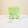 Matcha glass bowl – Pink, blue and black design – Ideal for tea ceremonies