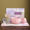 Japanese matcha tea whisk with purple cherry blossom bowl, traditional bamboo chasen for green tea ceremony