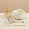 Matcha tea set – Spotted green ceramic – Complete 5-piece matcha set – Ideal gift for tea lovers