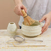 Matcha tea set – Spotted green ceramic – Complete 5-piece matcha set – Ideal gift for tea lovers