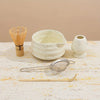 Matcha tea set – Spotted green ceramic – Complete 5-piece matcha set – Ideal gift for tea lovers
