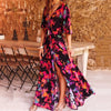 50% OFF | Vina™ | Elegant Printed Wrap Maxi Dress with Slit