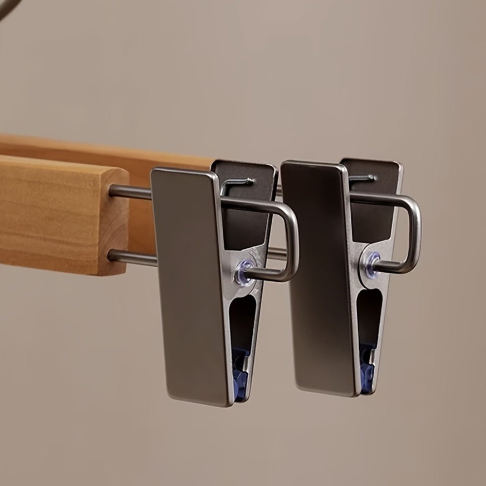 Maxwell Premium Wood Pants Hangers with Clips