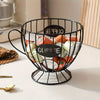 Metal coffee pod holder basket – Stylish wire design – Cozy countertop accent – 7.5 x 5.5 in