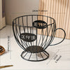 Metal coffee pod holder basket – Stylish wire design – Cozy countertop accent – 7.5 x 5.5 in
