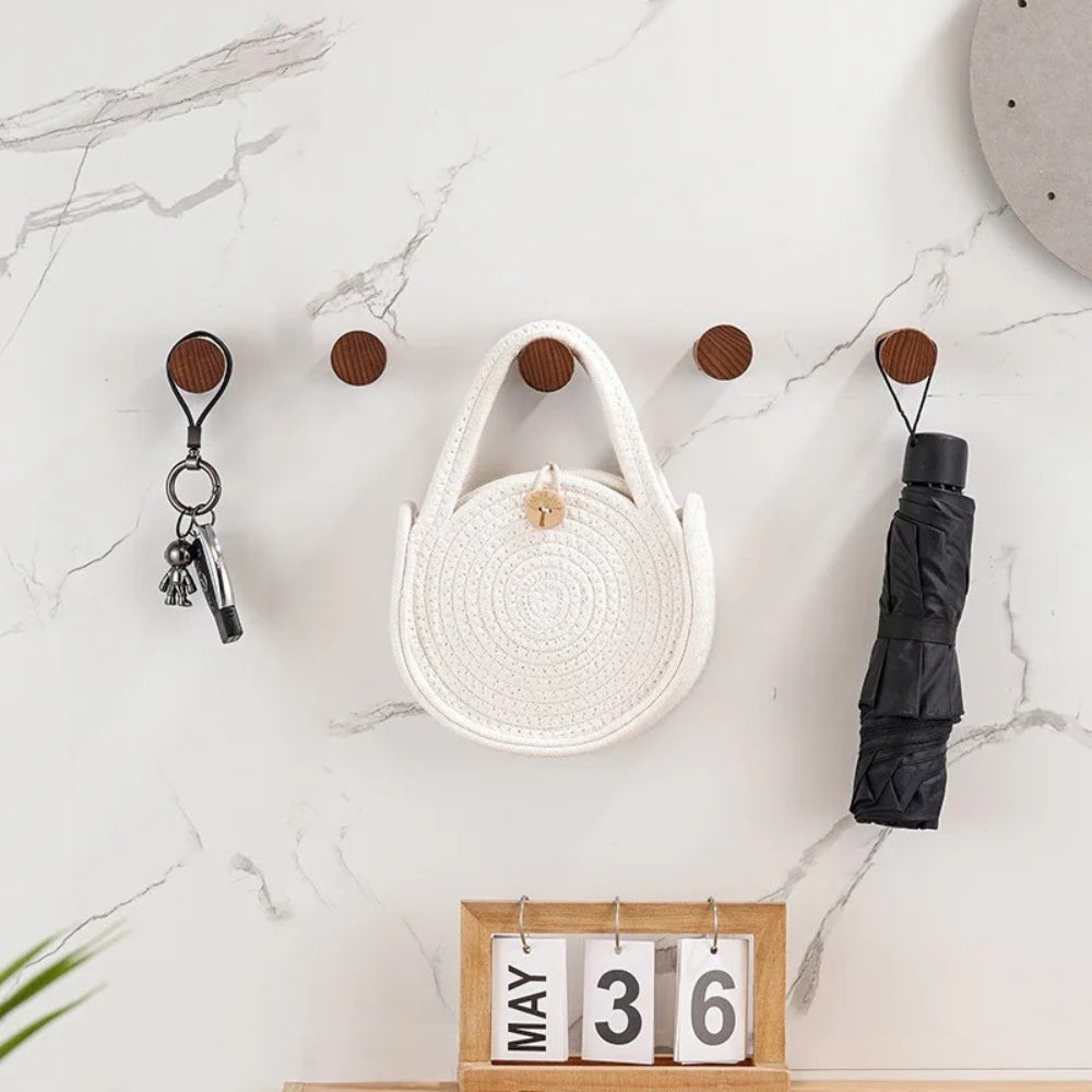 Minimalist Beech Wood Wall-Mounted Hook