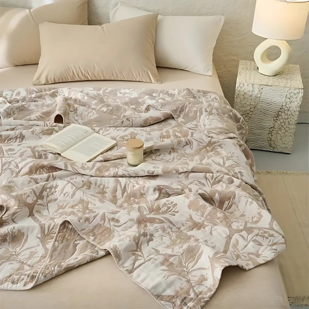 Mirel All-Season Cotton Floral Blanket